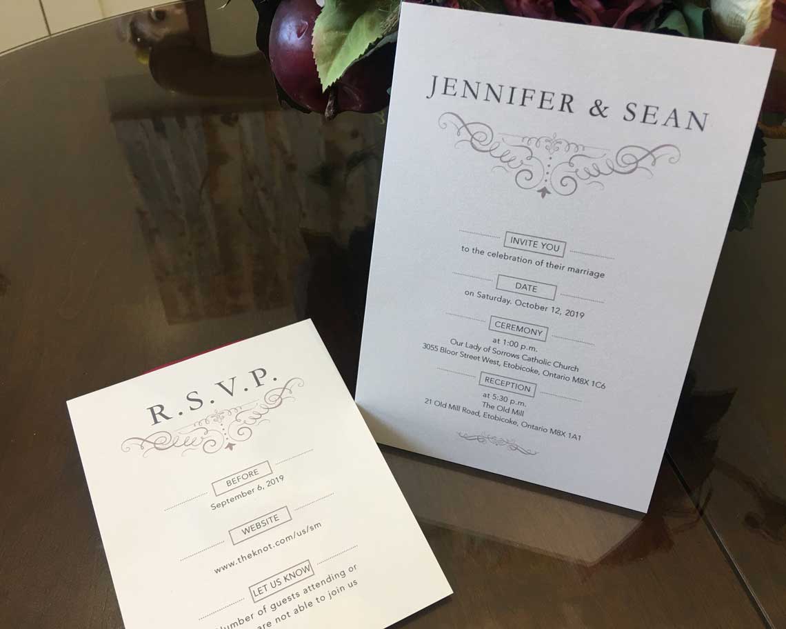 Aktiv Art and Design 6 piece wedding invitations contact us