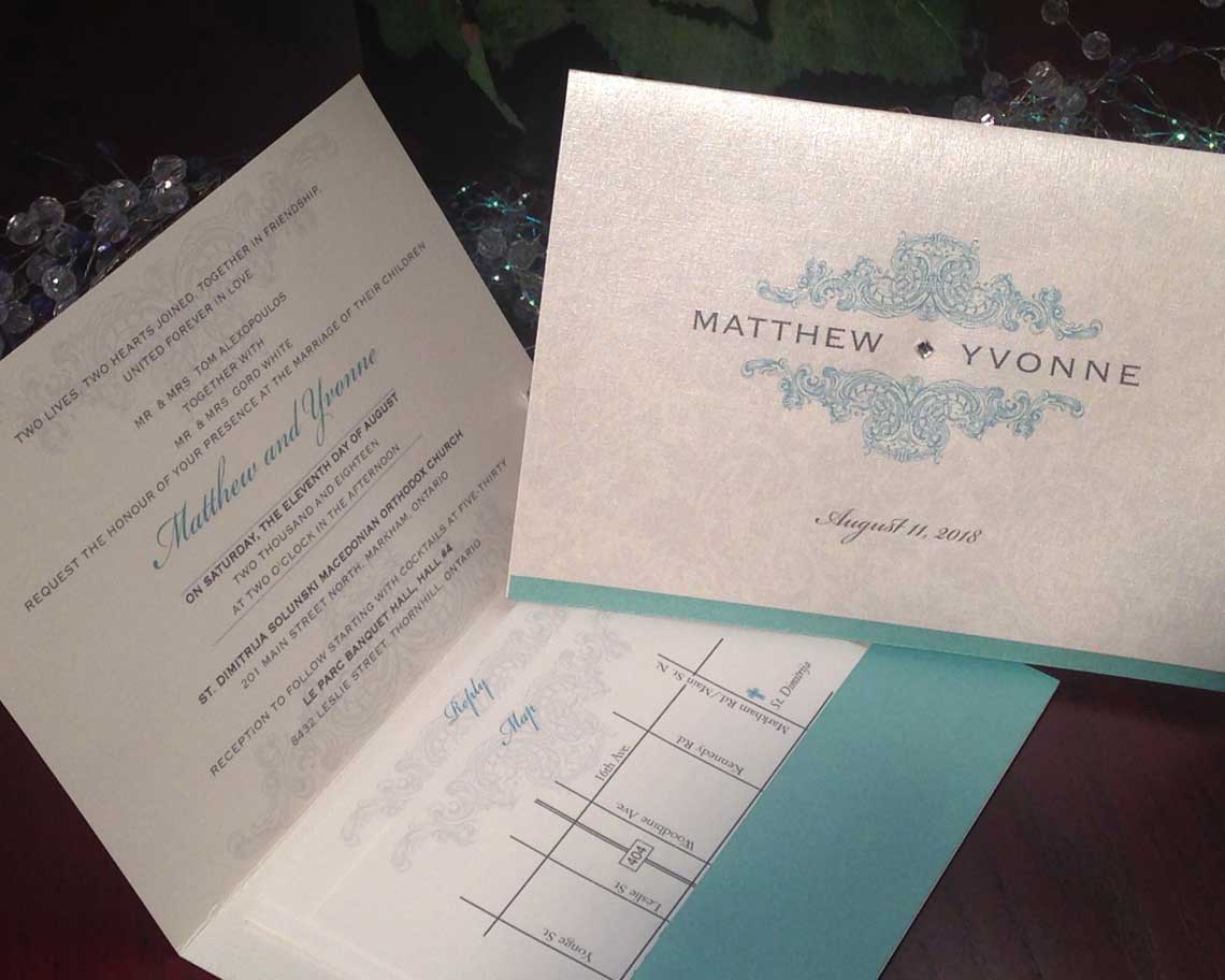 Aktiv Art and Design 6 piece wedding invitations gallery