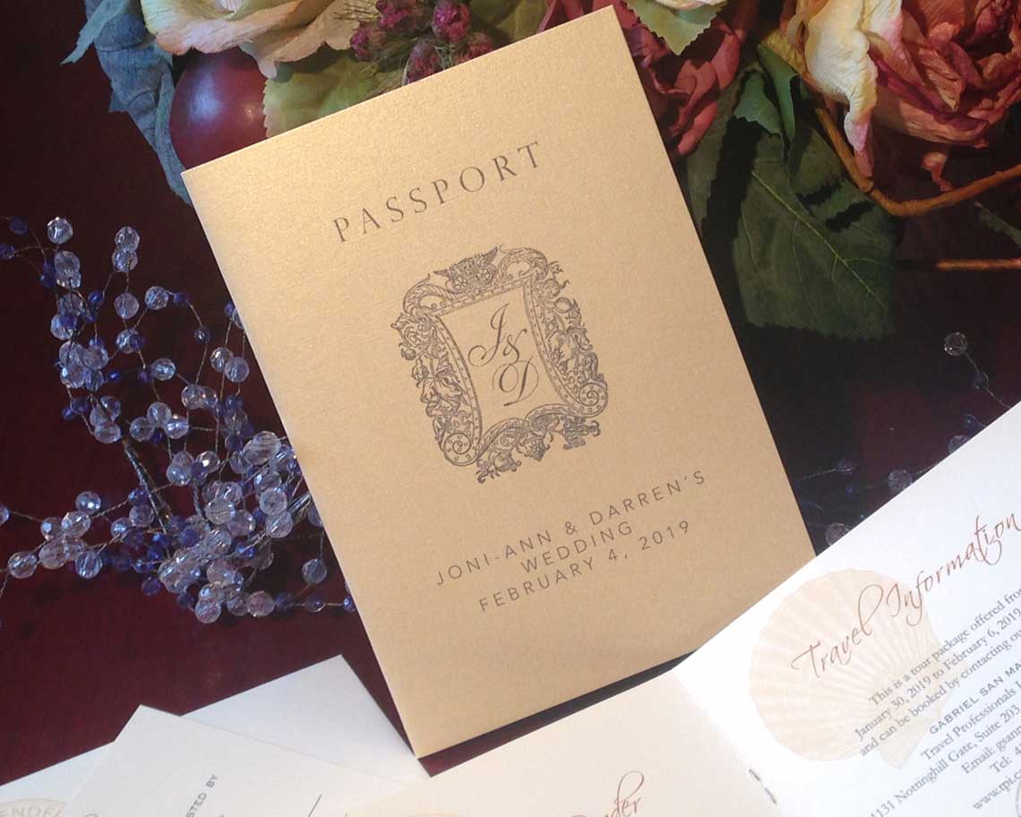 Aktiv Art and Design 6 piece wedding invitations reply cards