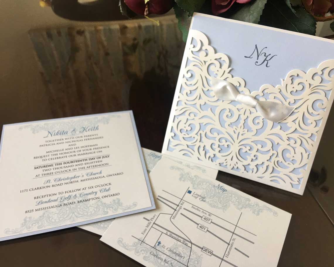 Aktiv Art and Design 6 piece wedding invitations favour tags