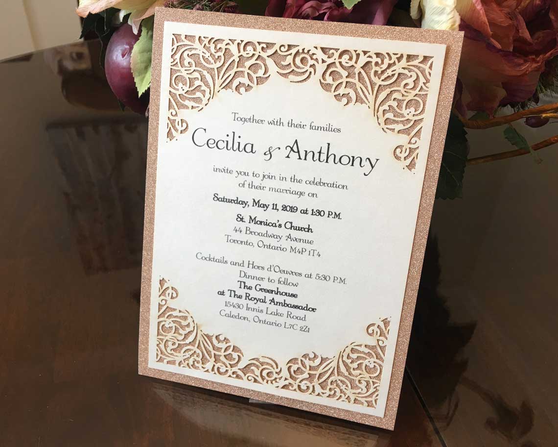 Aktiv Art and Design 6 piece wedding invitations home page