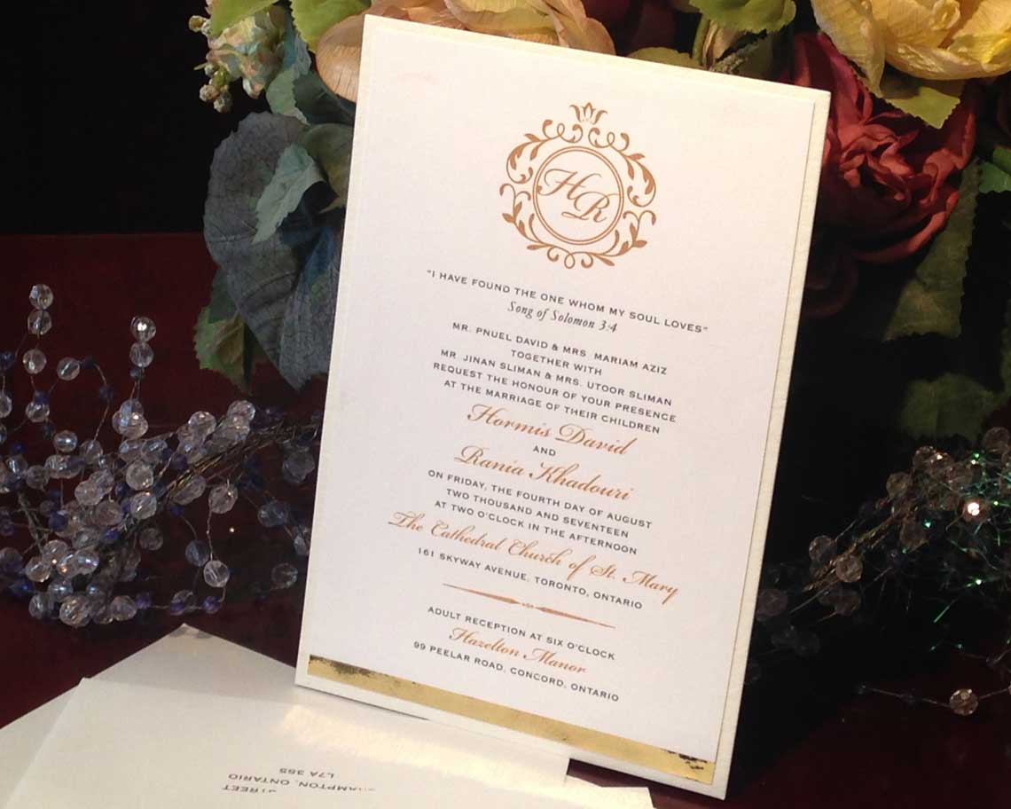 Aktiv Art and Design 6 piece wedding invitations day of stationery