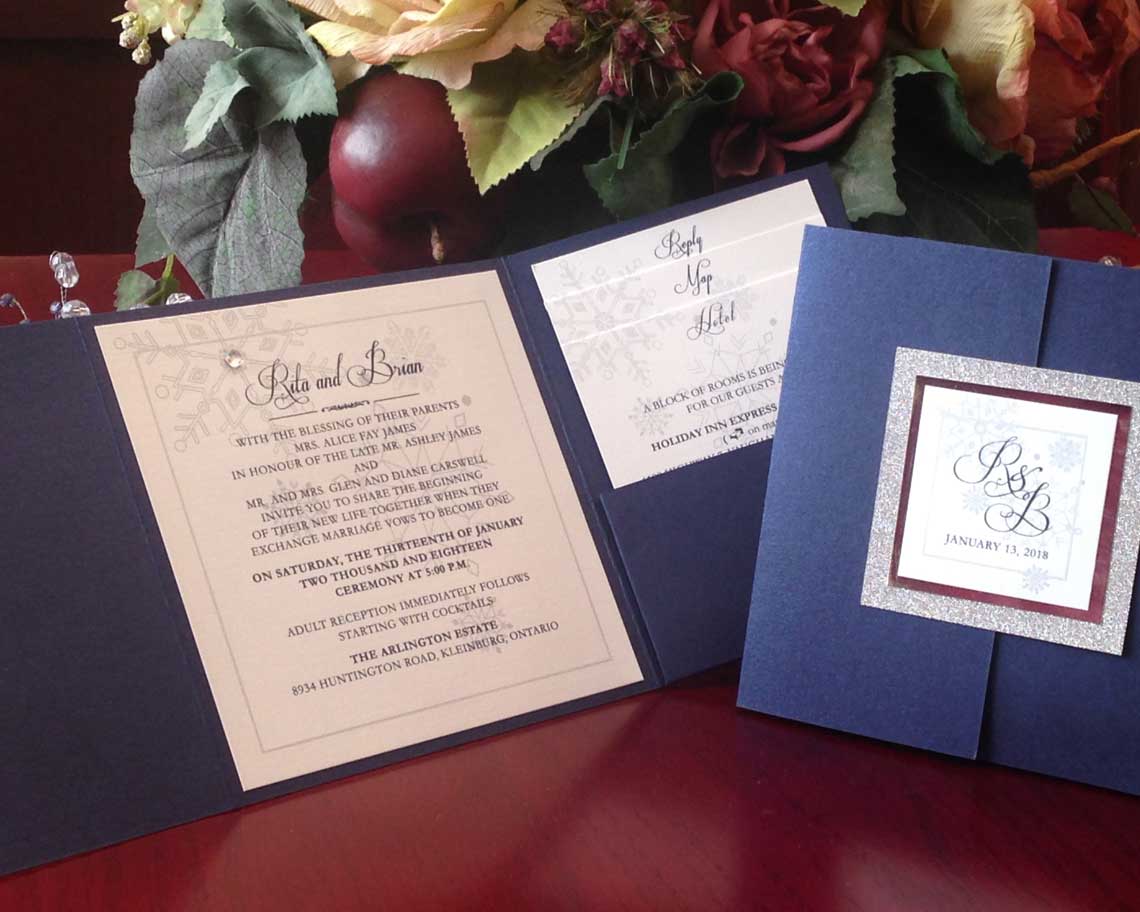 Aktiv Art and Design 6 piece wedding invitations gallery