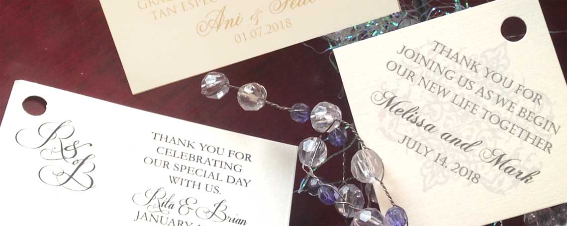 Wedding favour tags